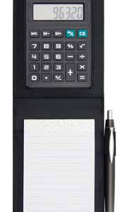 Personalised gift Notebook with Calculator and Pen