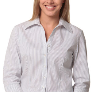 Branded Women's Ticking Stripe 3/4 Sleeve Shirt Sydney