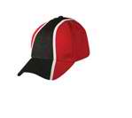 Branded Heavy Brushed Cotton Tri-Colour Baseball Cap