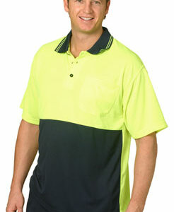 Branded Hi Vis Cooldry Micro-Mesh Short Sleeve Safety Polo