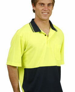 Branded Hi Vis Truedry Micro-mesh Short Sleeve Safety Polo