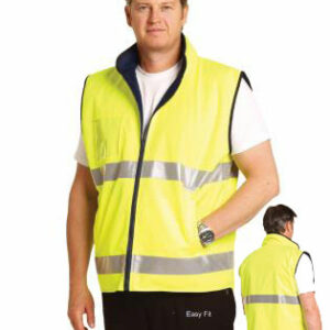 Branded High Visibility Reversible Mandarine Collar Safety Vest