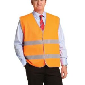 Branded High Visibility Safety Vest With Reflective Tapes