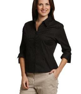 Branded Ladies' Pin Stripe 3/4 Sleeve Shirts Sydney