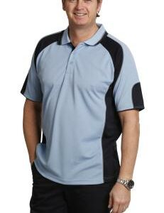 Branded Men's Cooldry Contrast Polo With Sleeve Panels
