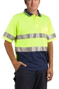 Branded Men's Hi Vis Short Sleeve Polo With 3m Tapes