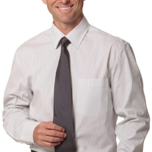 Branded Men's Ticking Stripe Long Sleeve Shirt Sydney