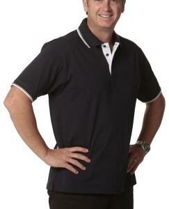 Branded Tipped Cotton Jersey Polo (unisex)