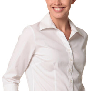 Branded Women's Cotton/Poly Stretch 3/4 Sleeve Shirt Sydney