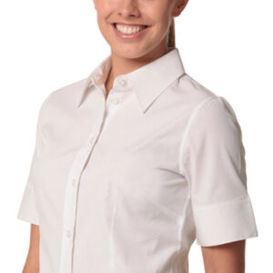 Branded Women's Cotton/Poly Stretch Short Sleeve Shirt Sydney